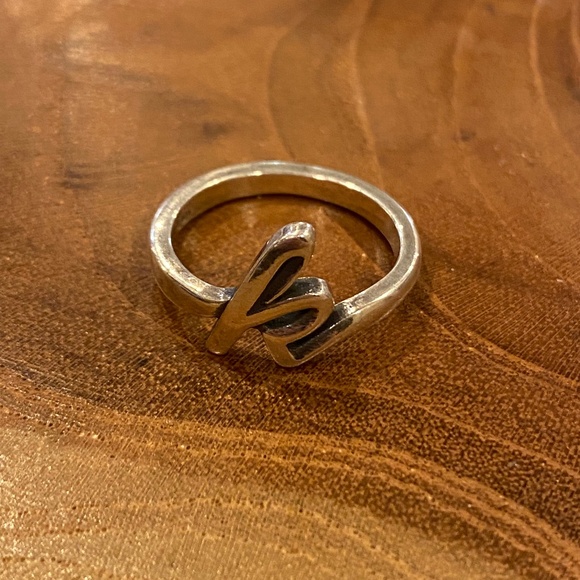 James Avery Jewelry - James Avery Script Initial "K" Ring, Size 6 or 6.5, Sterling Silver